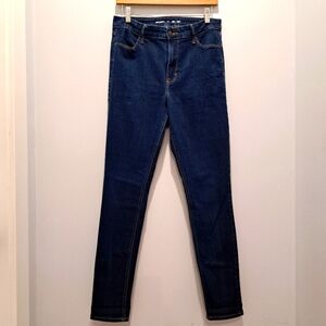 Old Navy Dark Indigo High-rise Skinny Classic Momcore Jeans Womens 10 Long